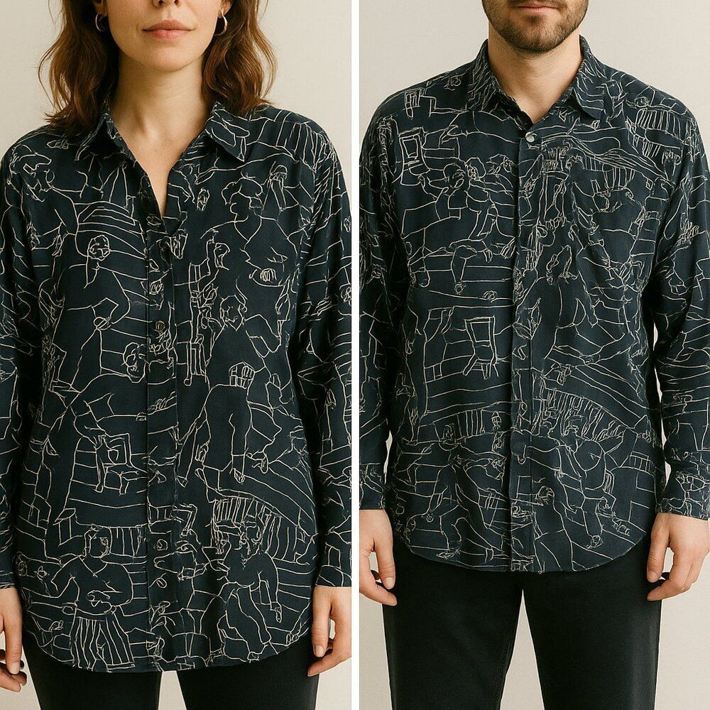 RARE We be bop vintage Our Legacy Heusen shirt Unisex Size Medium/Large